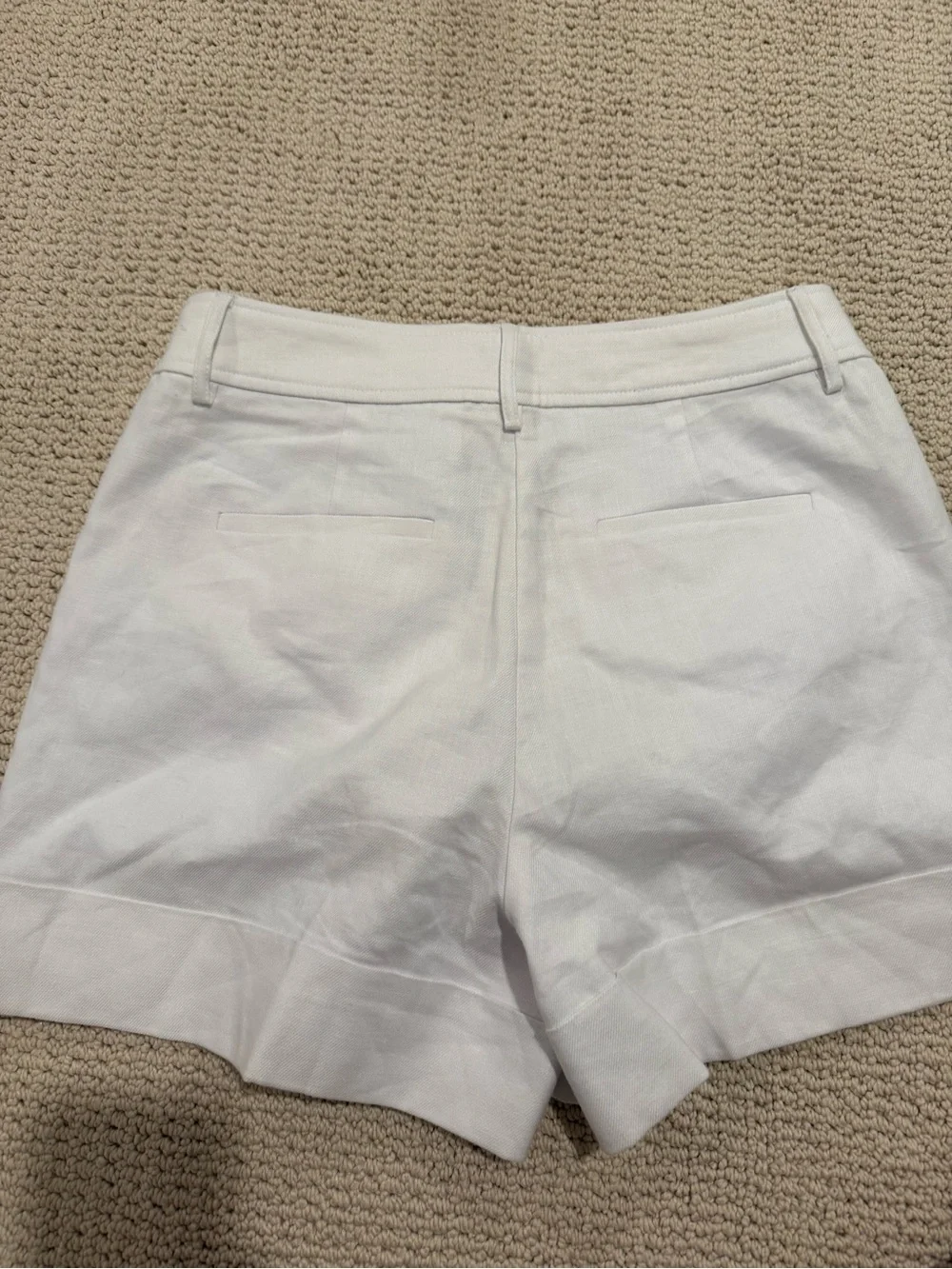 J. Crew White Linen-Blend Remi Shorts EUC